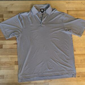 FootJoy FJ Men's Short Sleeve Golf Performance Polo Size Large ~ Sleeve Logo